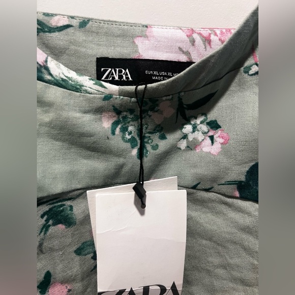 Zara NWT dress, cotton linen blend. Size XL. - Picture 2 of 6